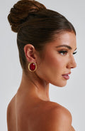 Boucles d'oreilles Eloise — Rouge/doré