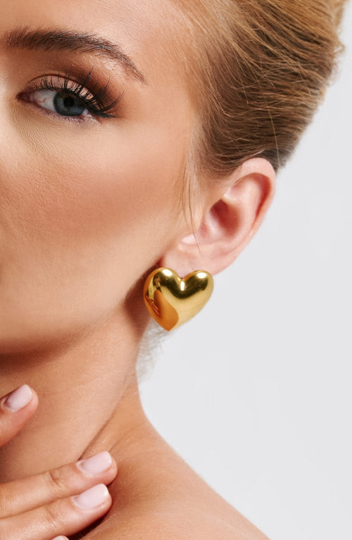 Boucles d'oreilles cœur Milan — Doré