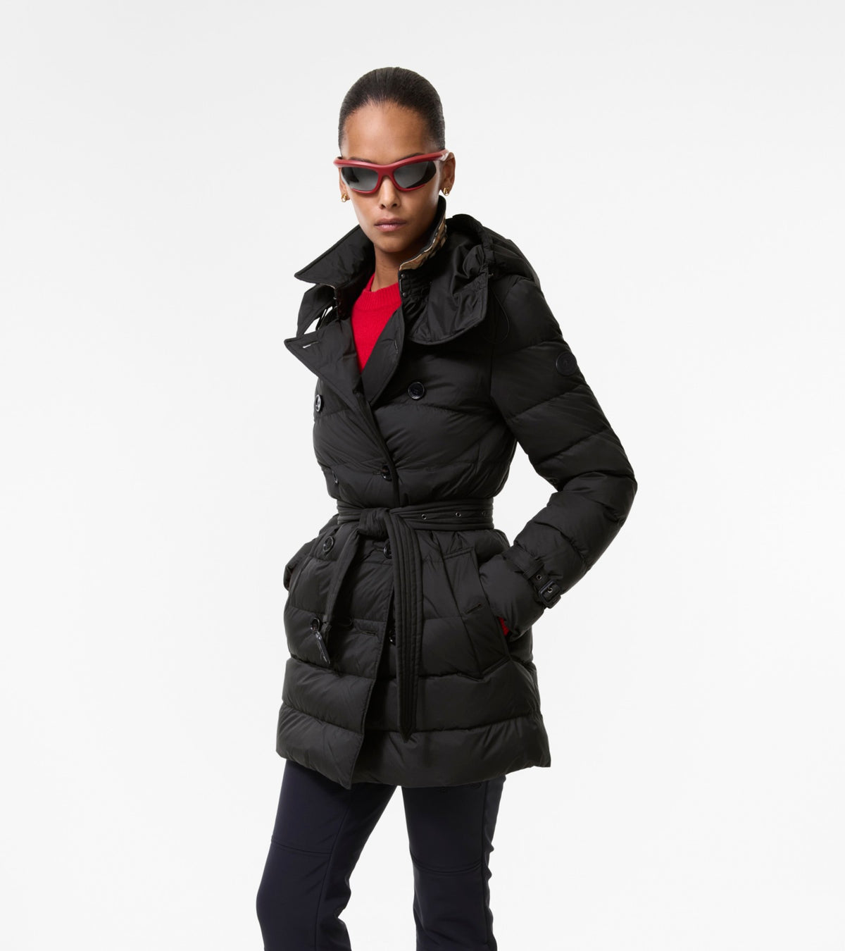 Burberry Short Nylon Audley Puffer Coat – Black