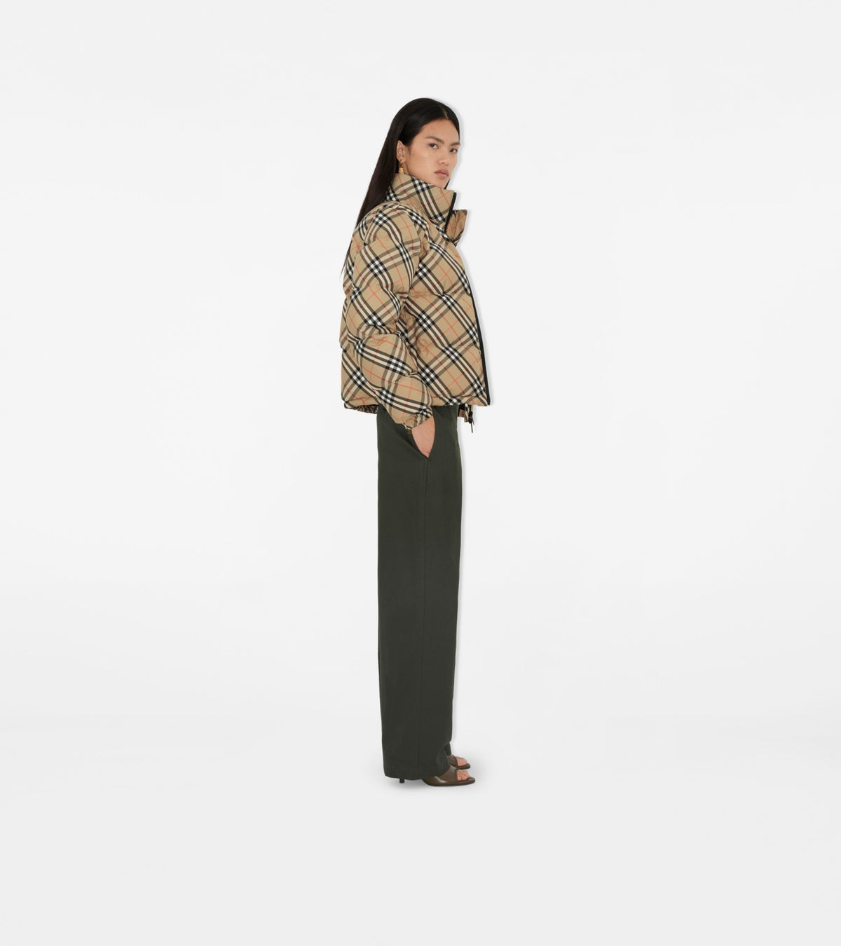 Burberry Check Ambleside Puffer Jacket – Sand