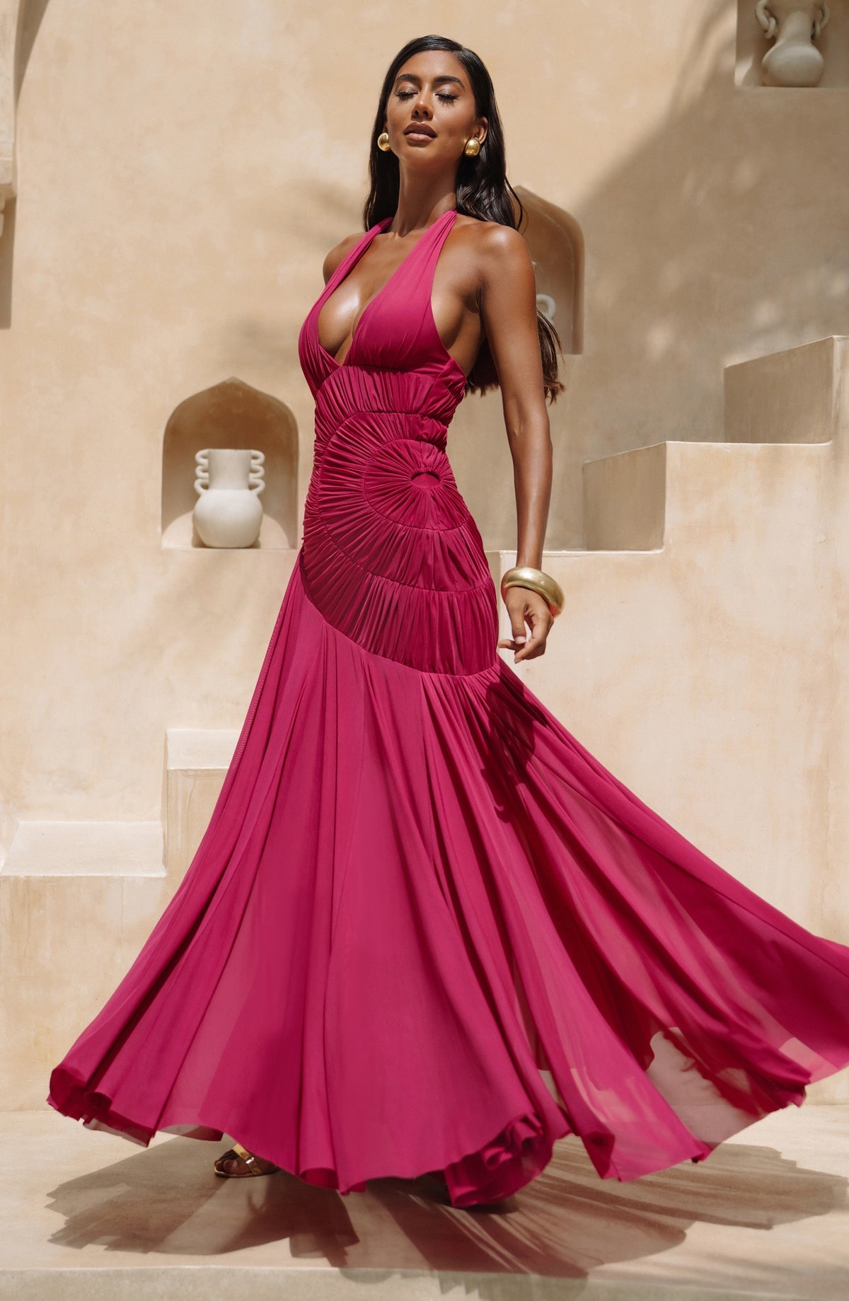 Robe longue Cova — RaspBaies — vue 5