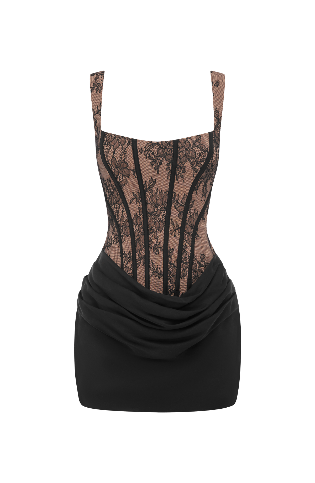 Robe courte Cornelia — Noir Lace — vue 5