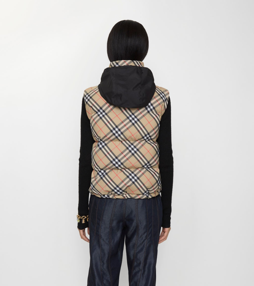 Burberry Check Puffer Gilet – Sand