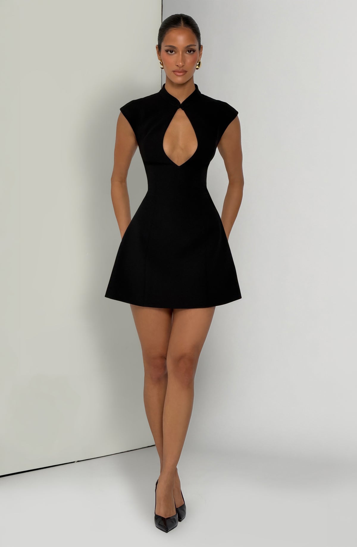 Robe courte Sakura — Noir — vue 5