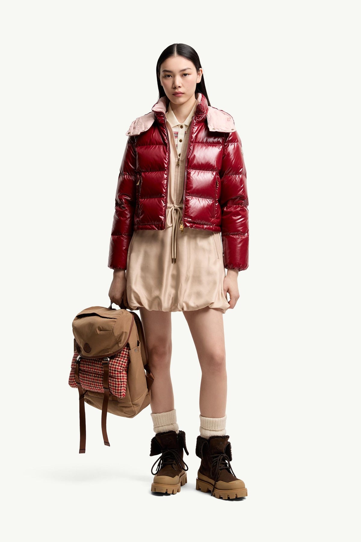 Moncler Niveole Short Down Jacket – Ruby Red