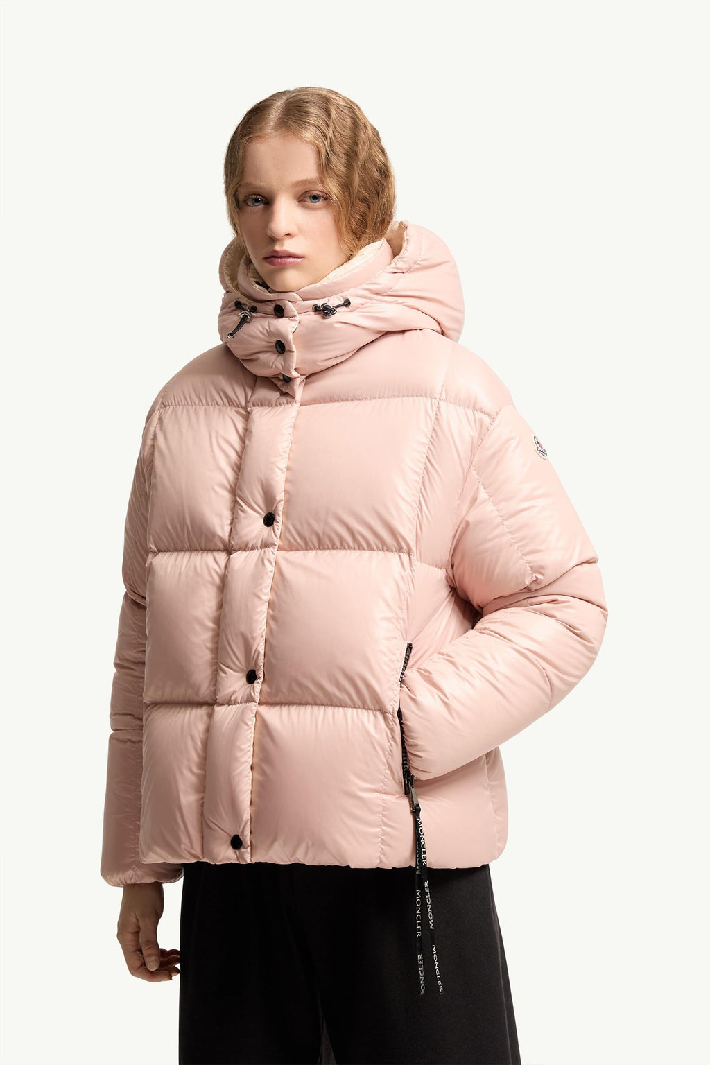 Moncler Parana Hooded Short Down Jacket – Light Pink