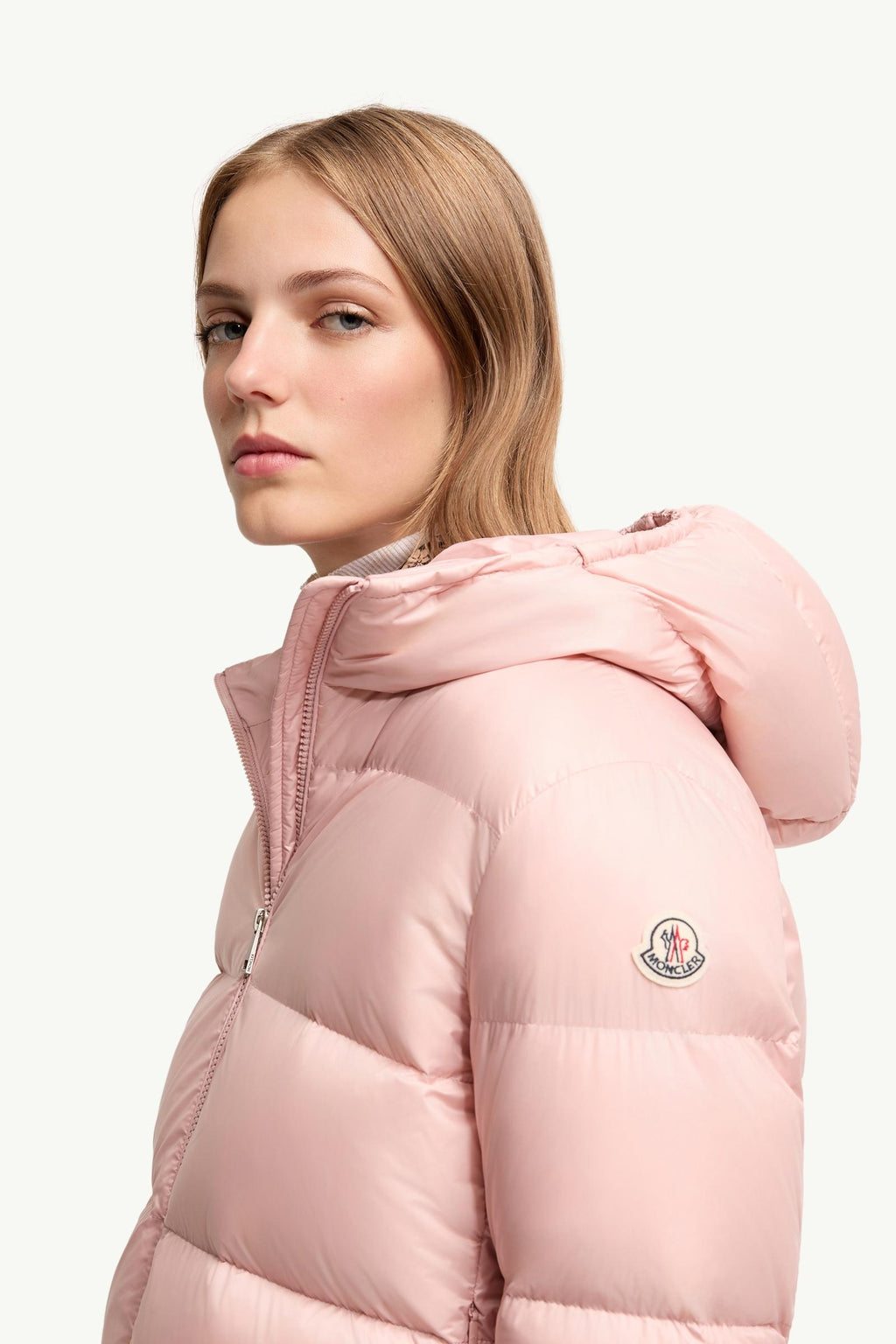 Moncler Feligule Hooded Short Down Jacket – Pink