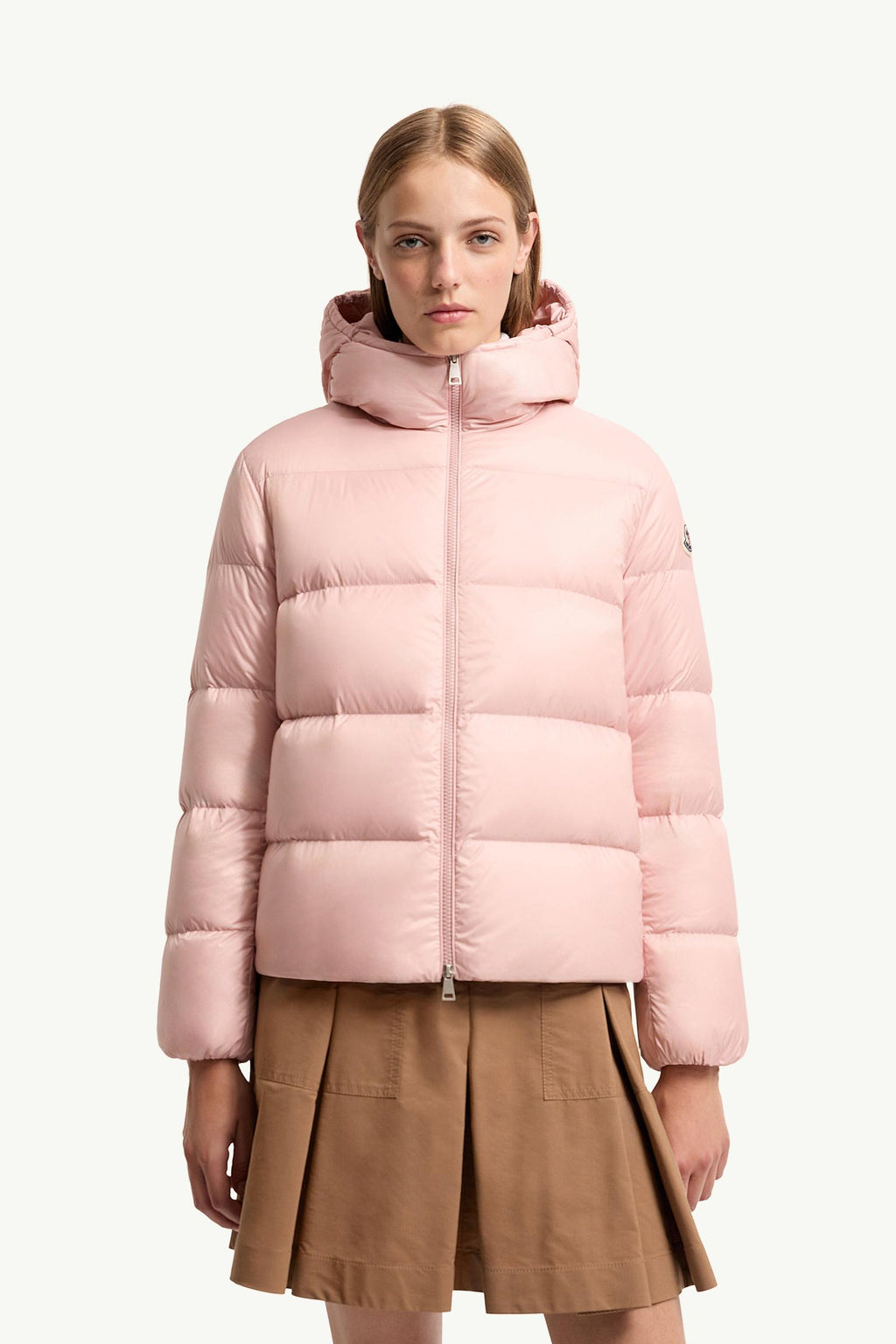 Moncler Feligule Hooded Short Down Jacket – Pink