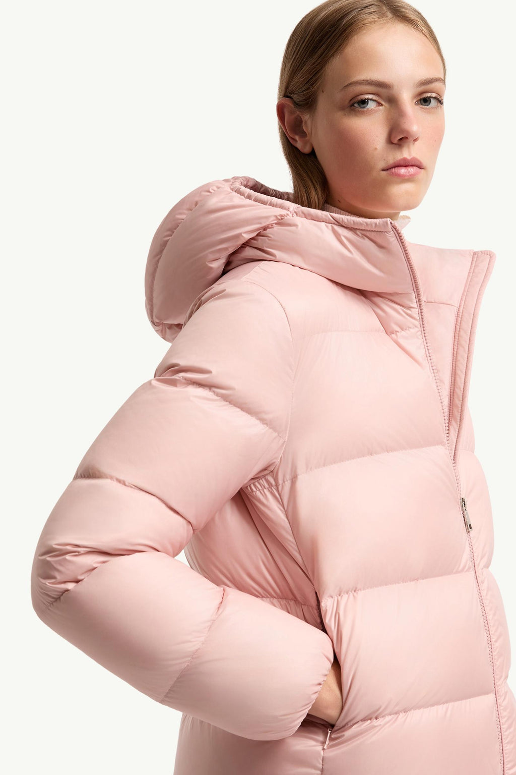 Moncler Feligule Hooded Short Down Jacket – Pink