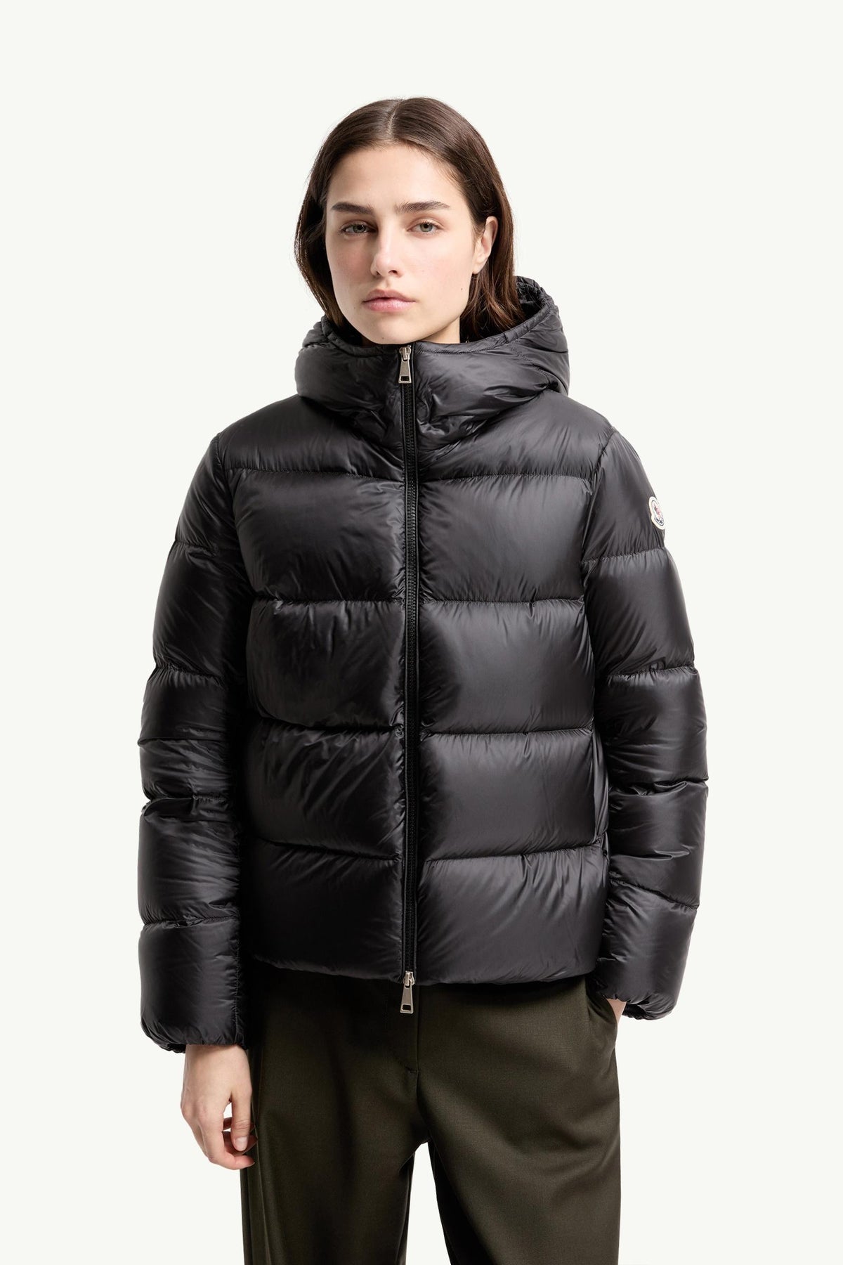 Moncler Feligule Hooded Short Down Jacket – Black