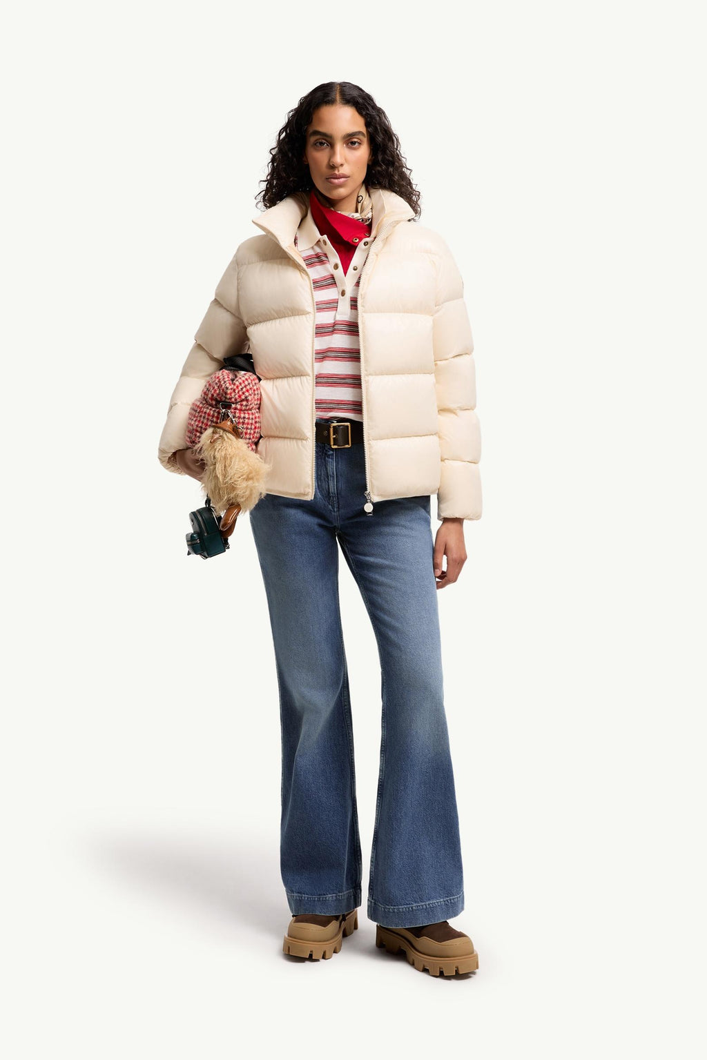 Moncler Abbadia Short Down Jacket – Off White