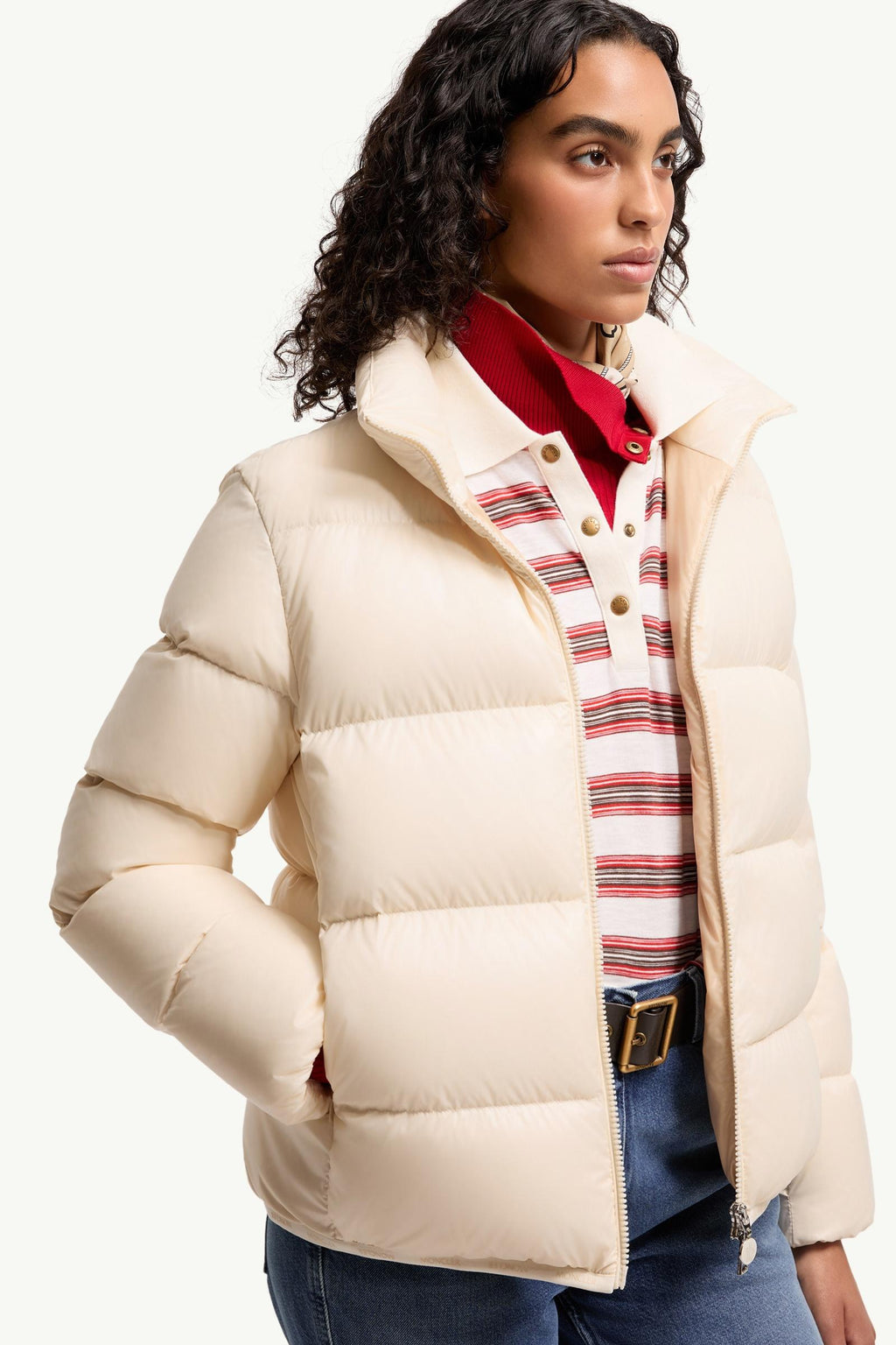 Moncler Abbadia Short Down Jacket – Off White