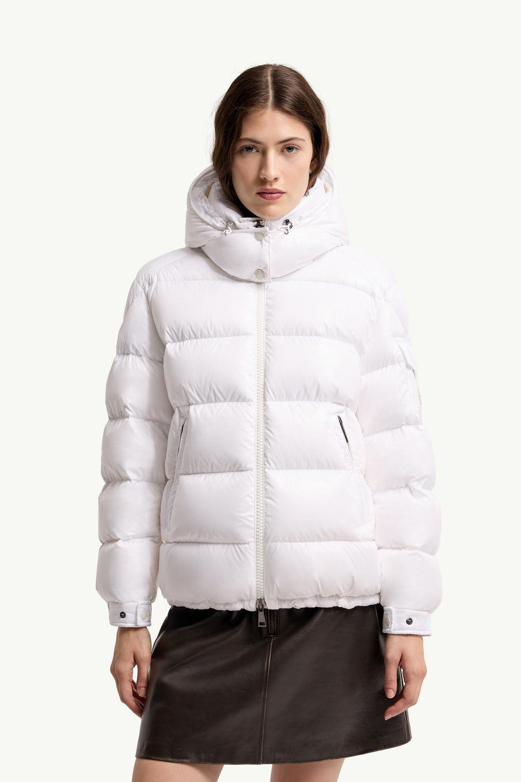 Moncler Maire Hooded Short Down Jacket – Off White