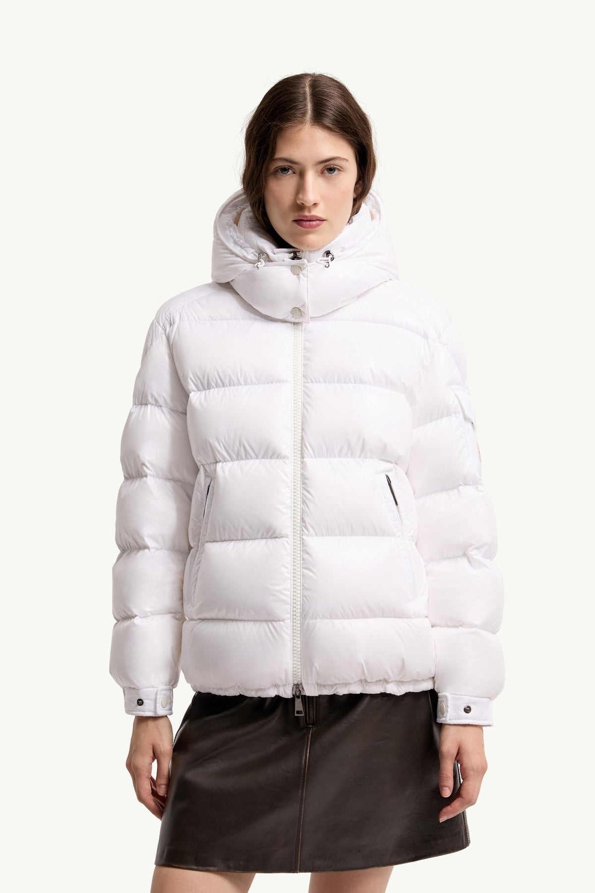 Moncler Maire Hooded Short Down Jacket – Off White