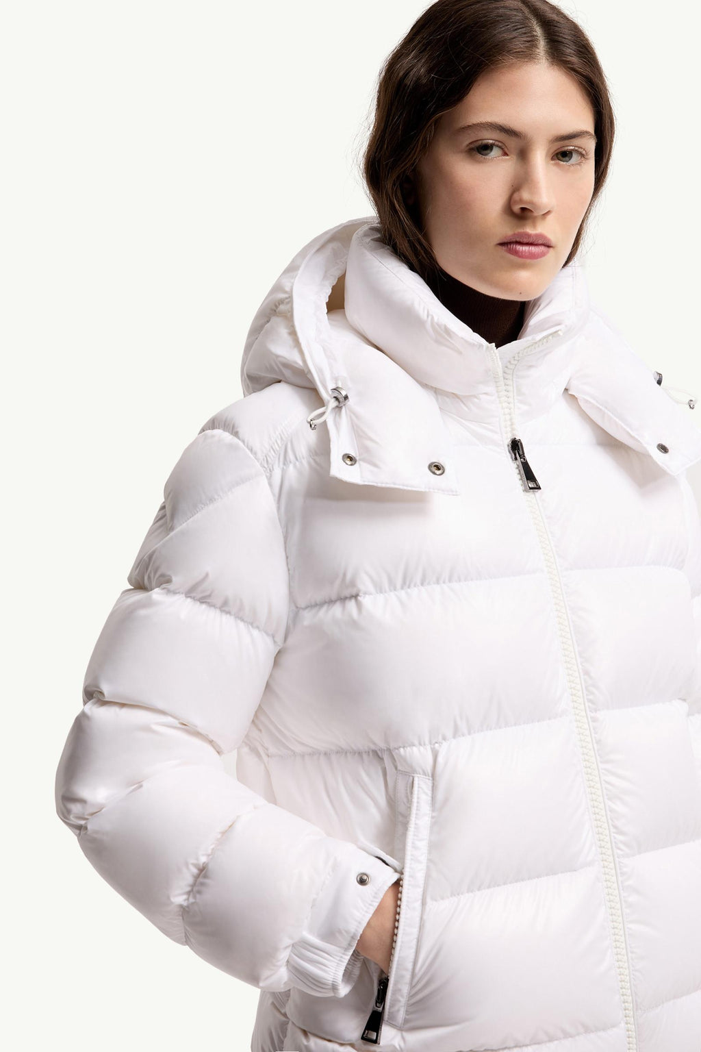 Moncler Maire Hooded Short Down Jacket – Off White