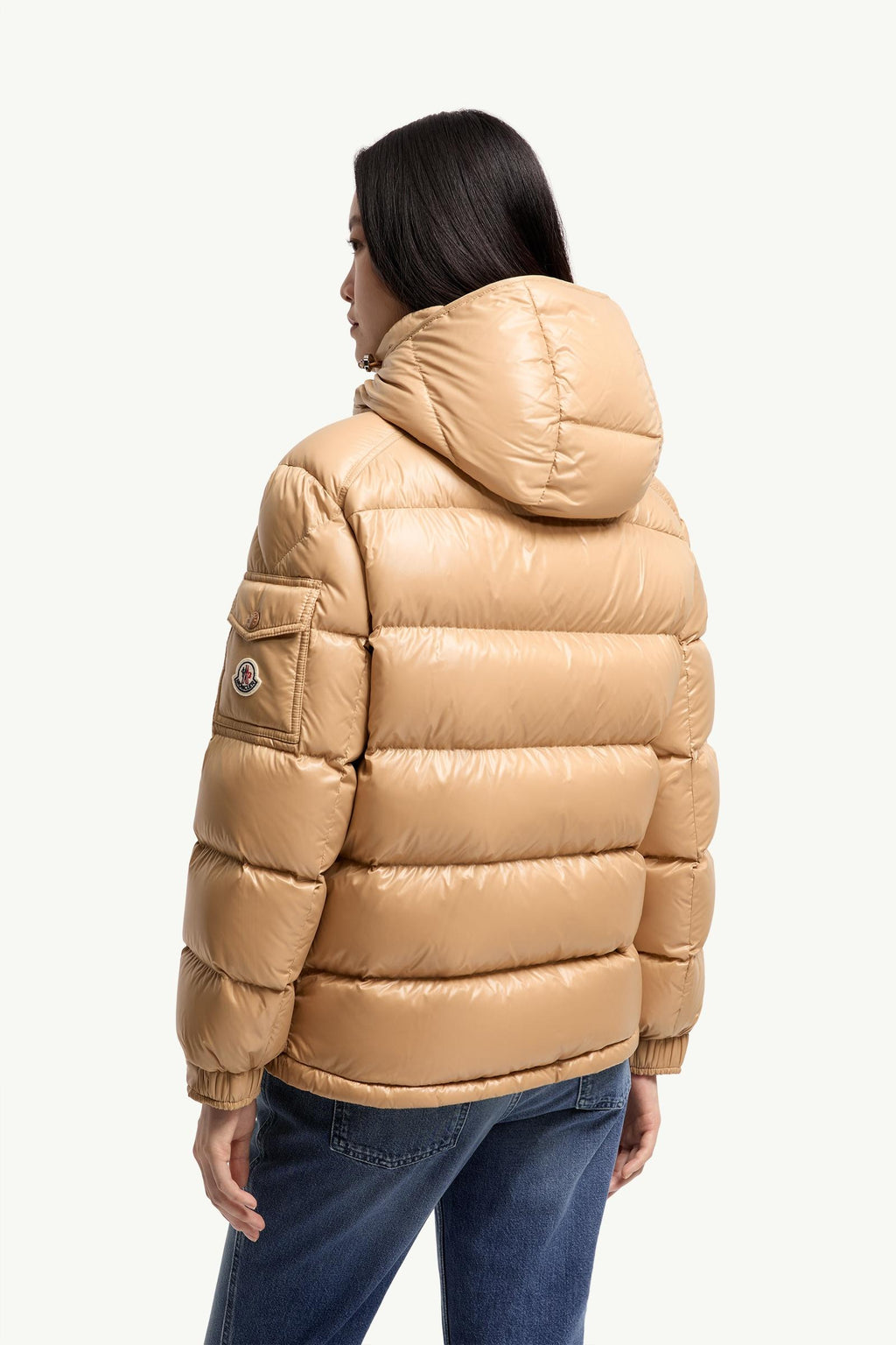 Moncler Maire Hooded Short Down Jacket – Camel Beige