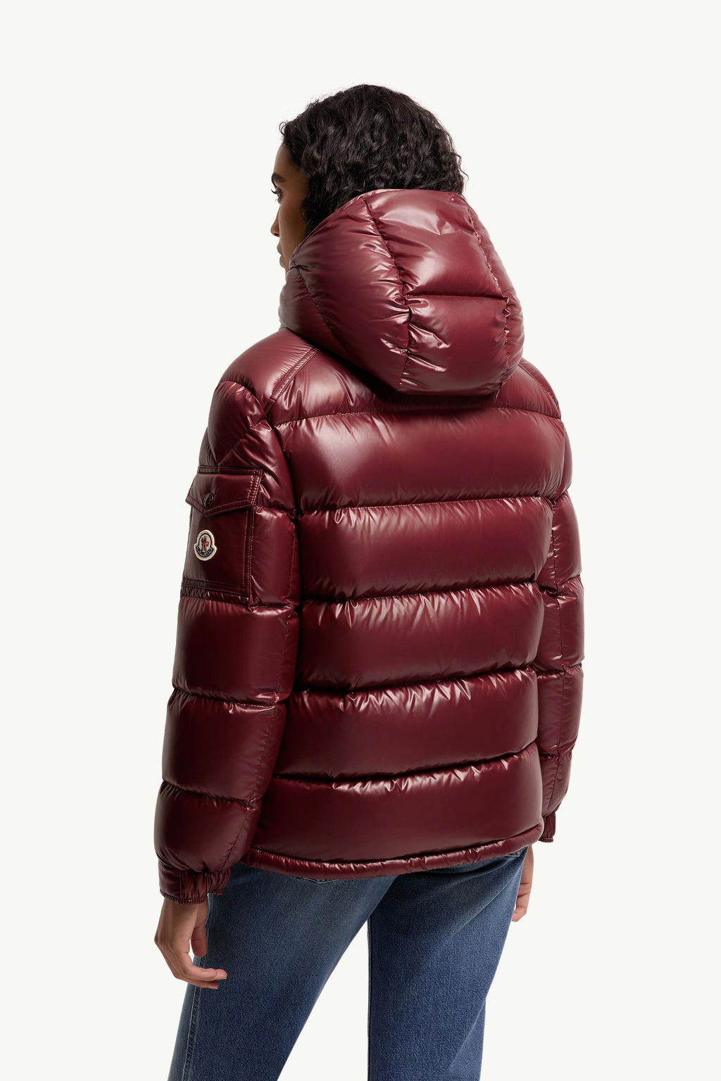 Moncler Maire Hooded Short Down Jacket – Burgundy