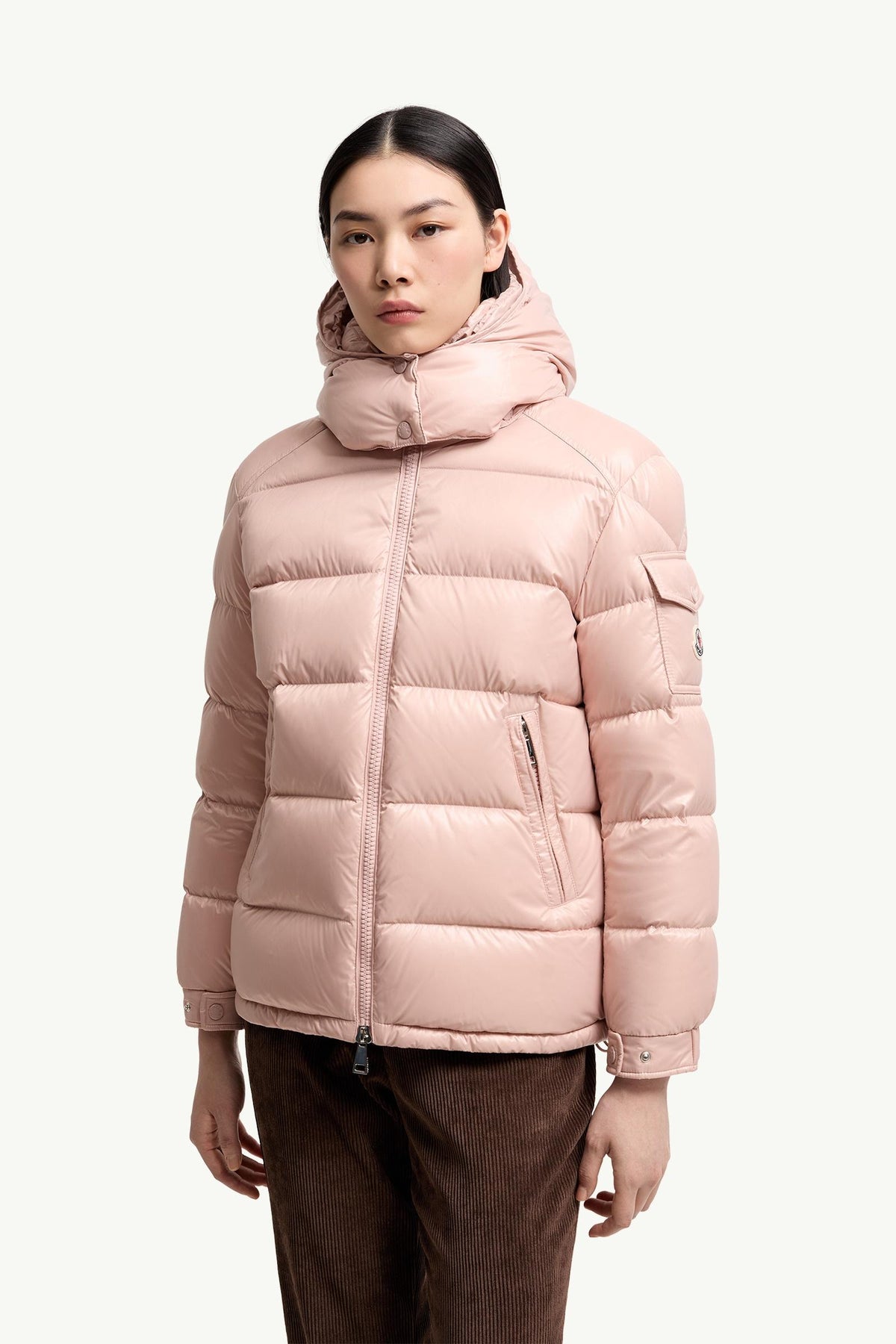 Moncler Maire Hooded Short Down Jacket – Pink