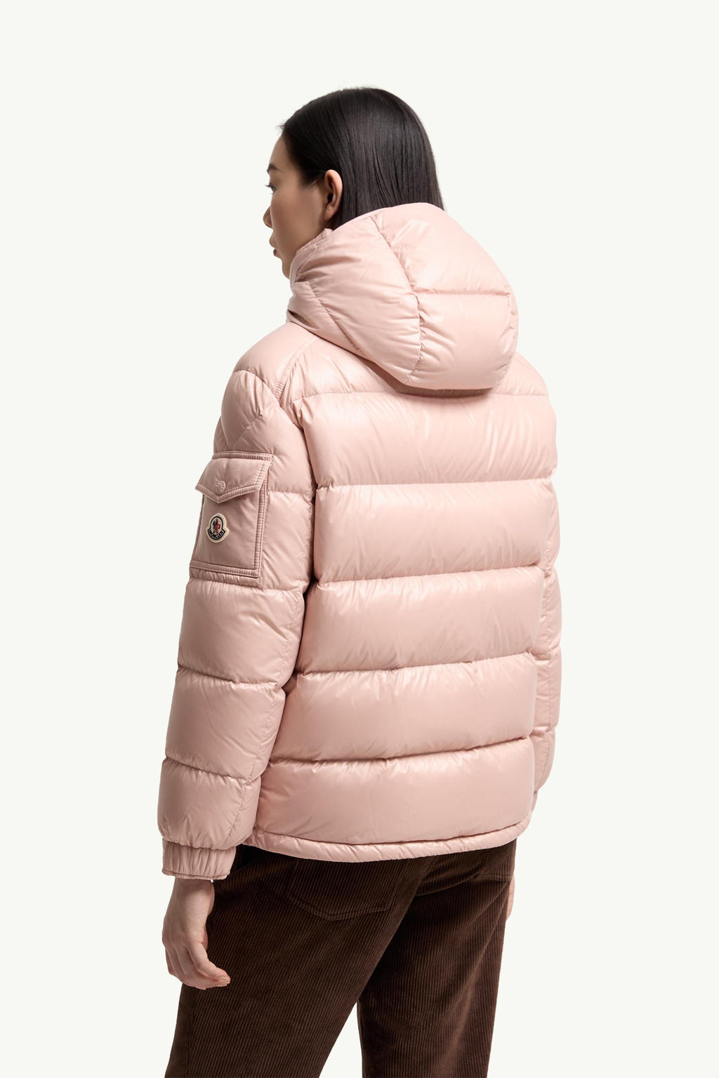 Moncler Maire Hooded Short Down Jacket – Pink