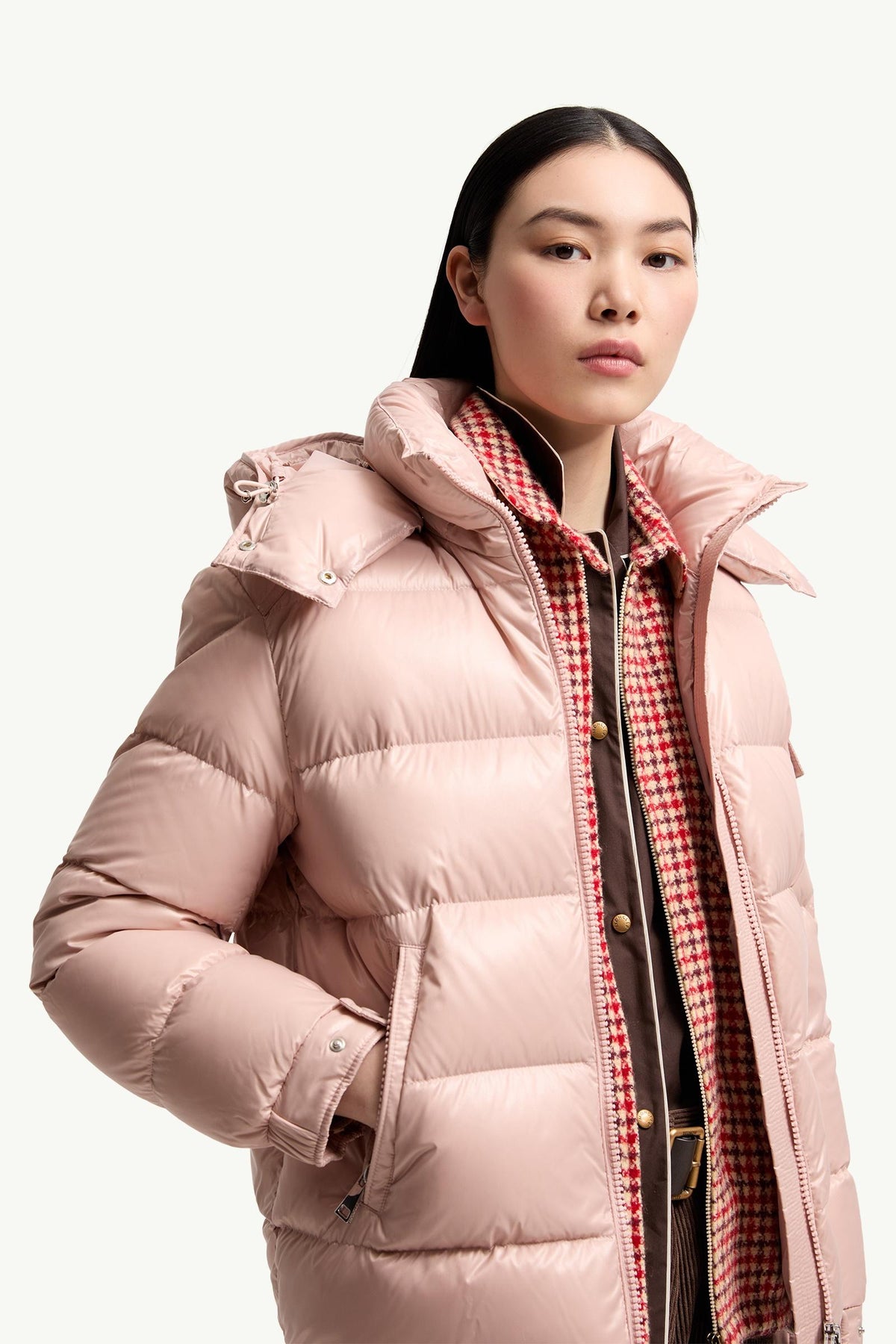 Moncler Maire Hooded Short Down Jacket – Pink