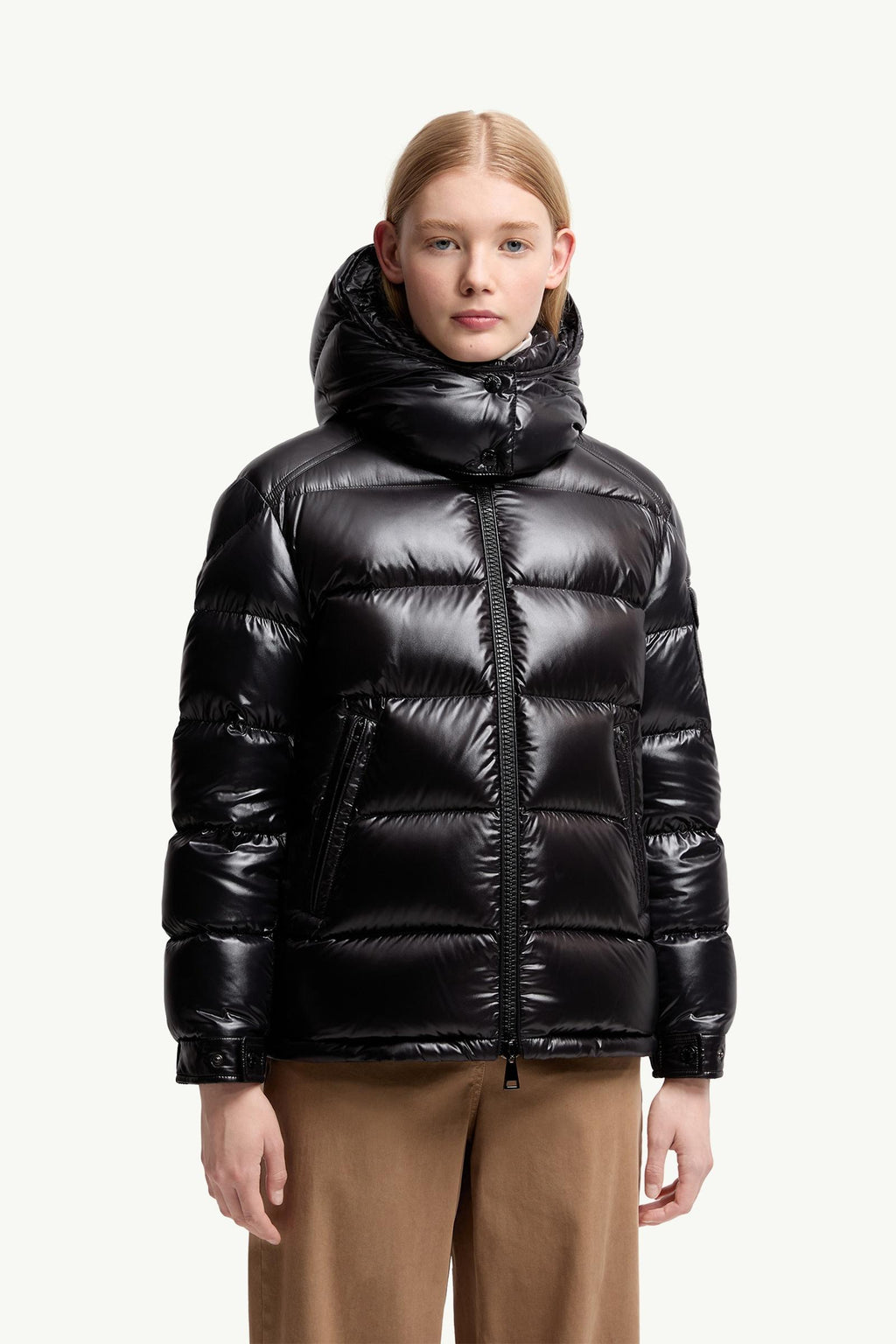 Moncler Maire Hooded Short Down Jacket – Black