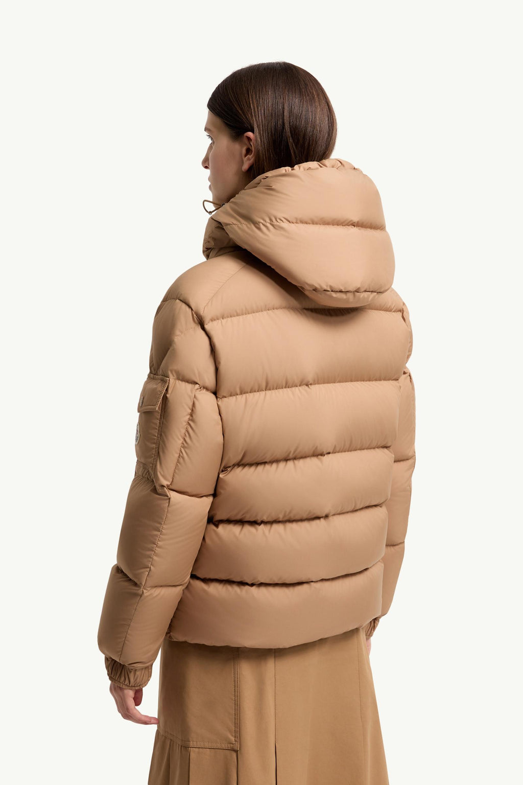 Moncler Maya 70 Hooded Short Down Jacket – Camel Beige