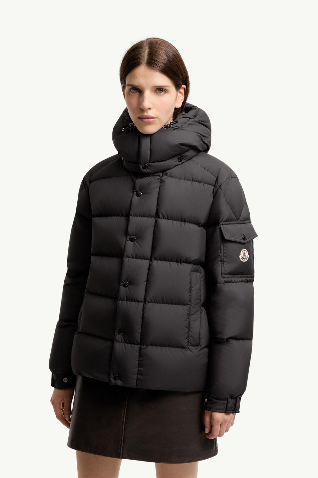 Moncler Maya 70 Hooded Short Down Jacket – Black