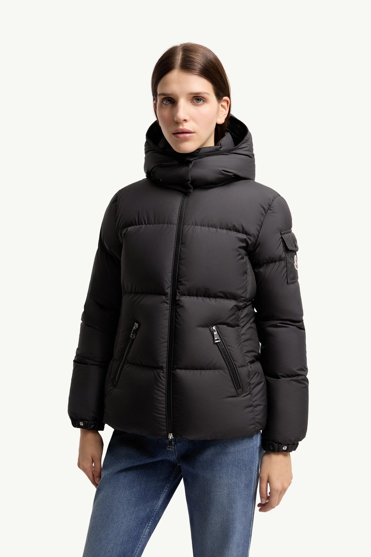 Moncler Fourmines Hooded Short Down Jacket – Black