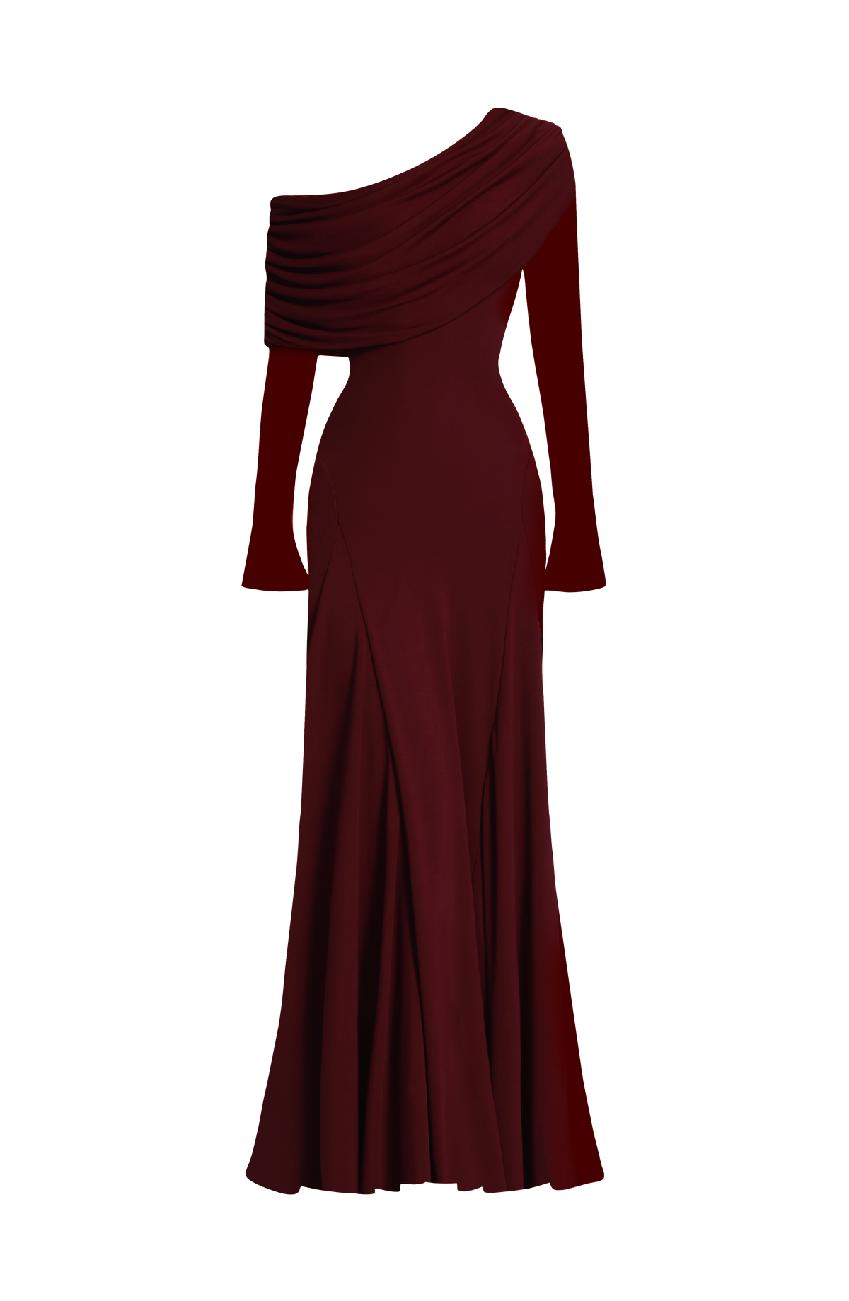 Robe longue Rafaela — Rouge cerise — vue 5