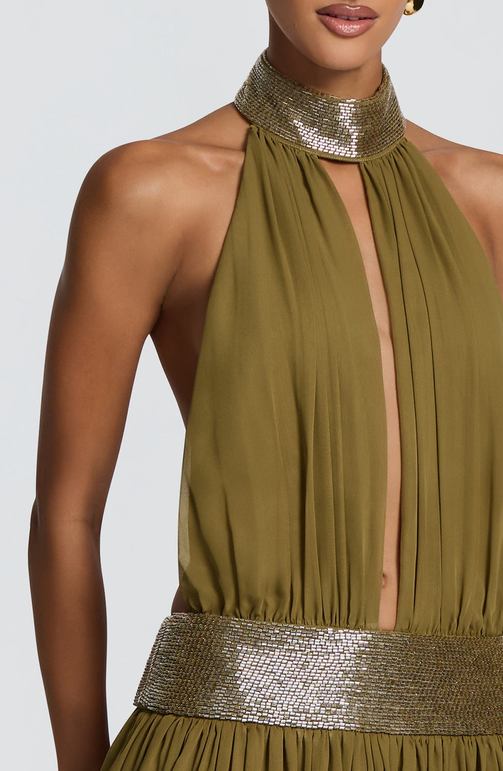 Robe longue Rosalina — Deep Olive — vue 5