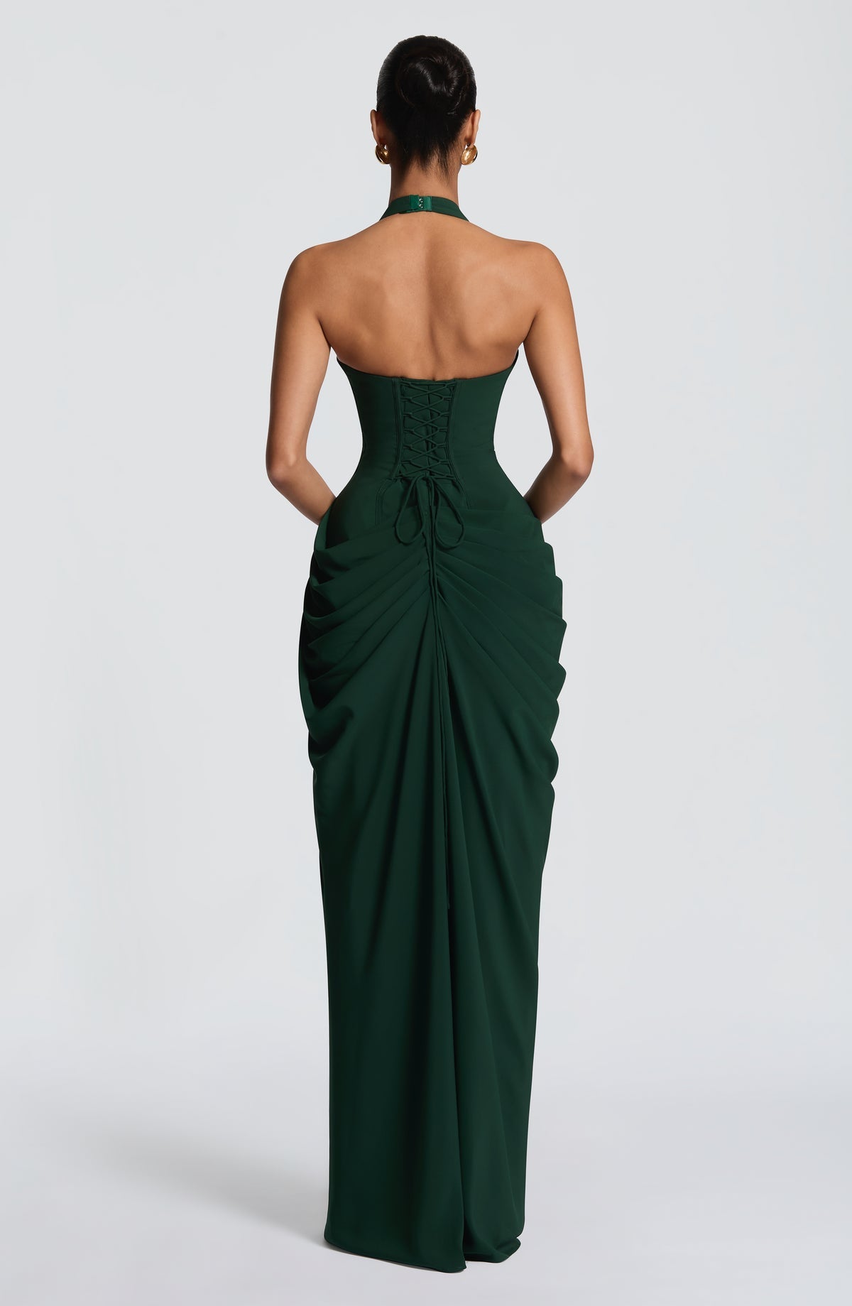 Robe longue Minette — Émeraude — vue 2