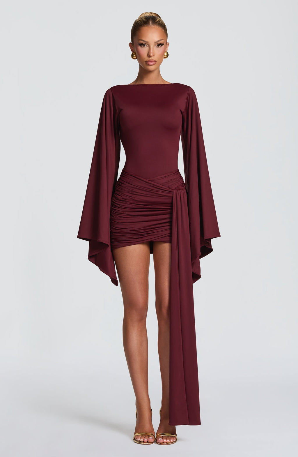 Robe courte Lucetta — Rouge cerise — vue 3