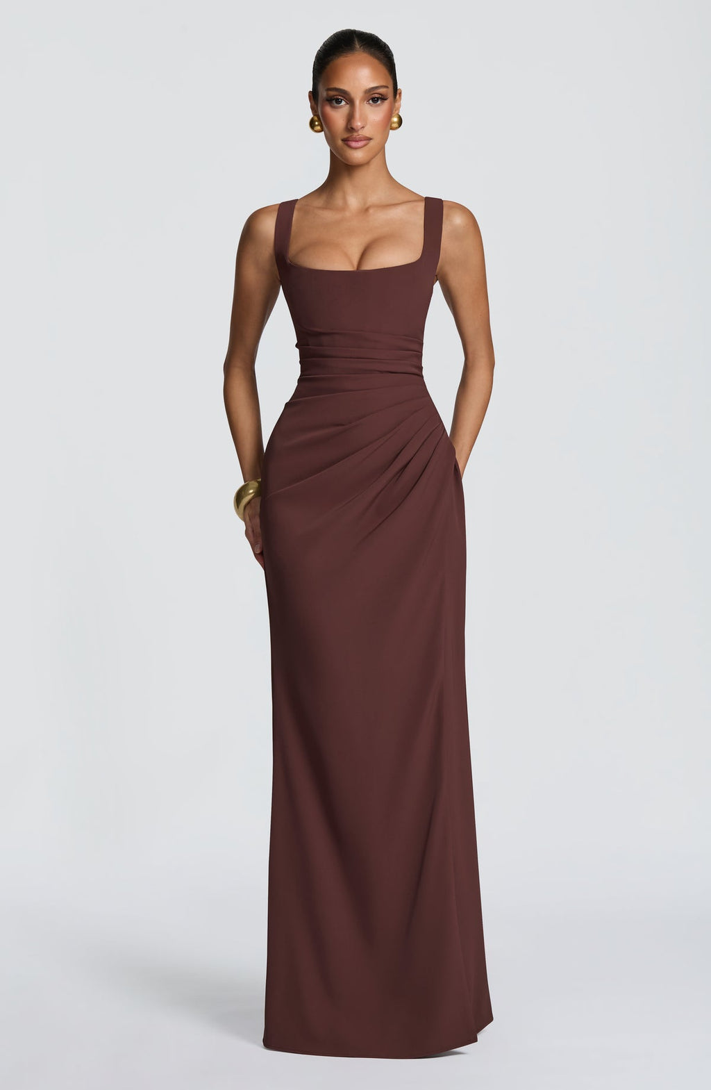 Robe longue Laleh — Prune — vue 4