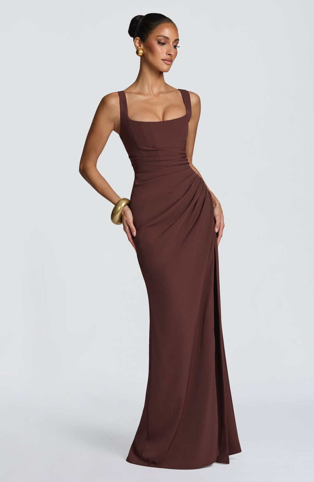 Robe longue Laleh — Prune — vue 5