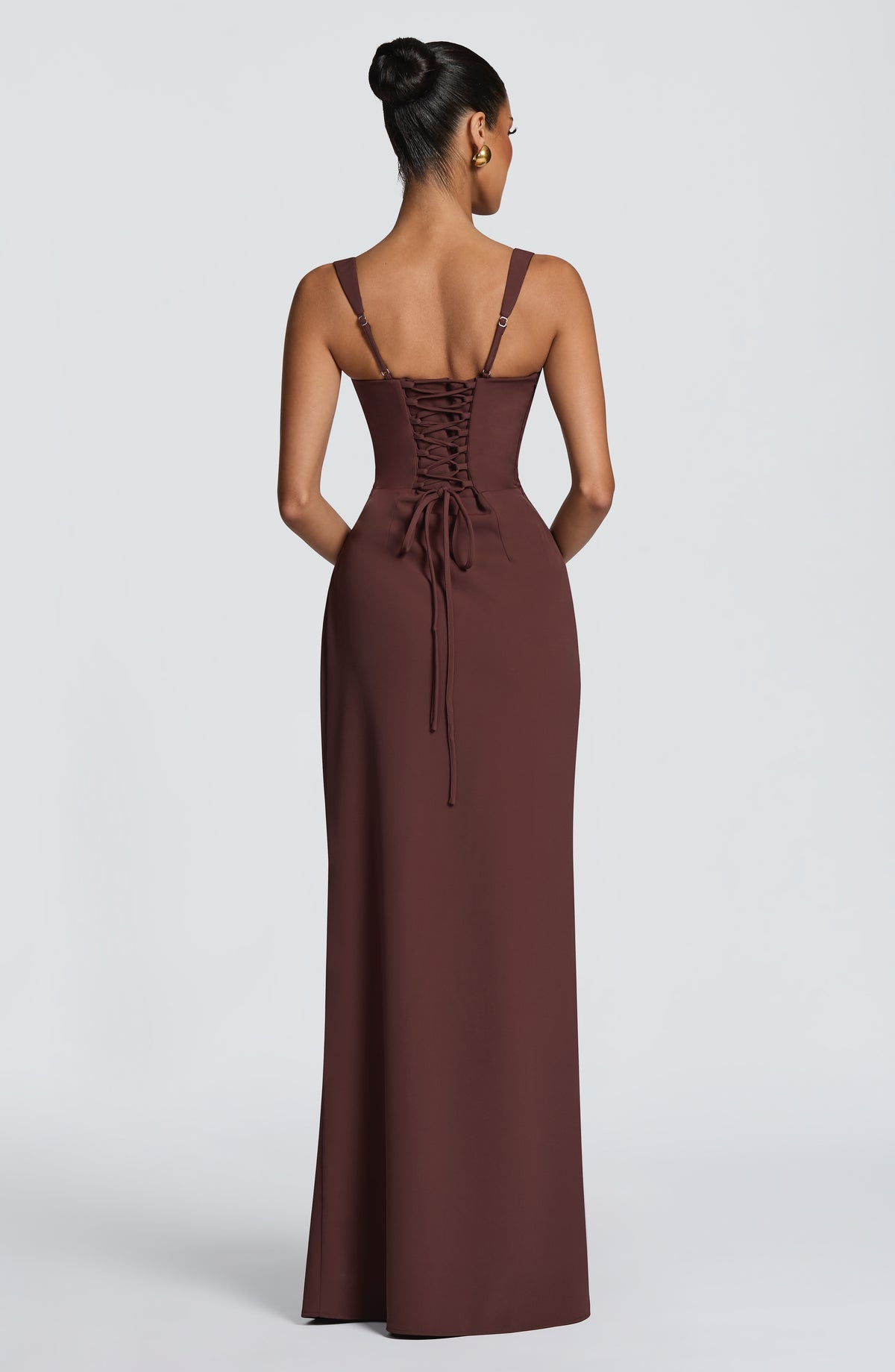 Robe longue Laleh — Prune — vue 2