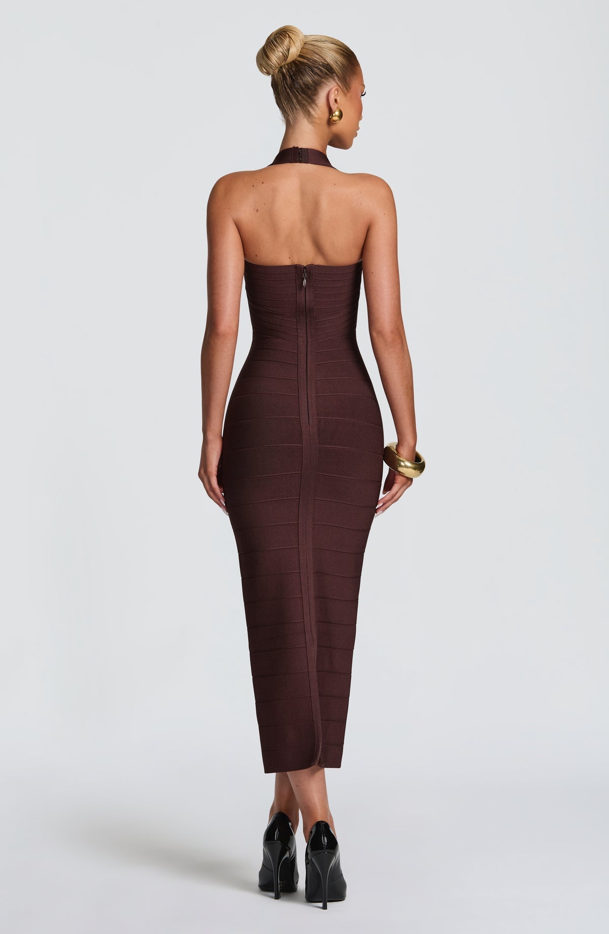 Robe midi Rosalyn Bandage — Prune — vue 2