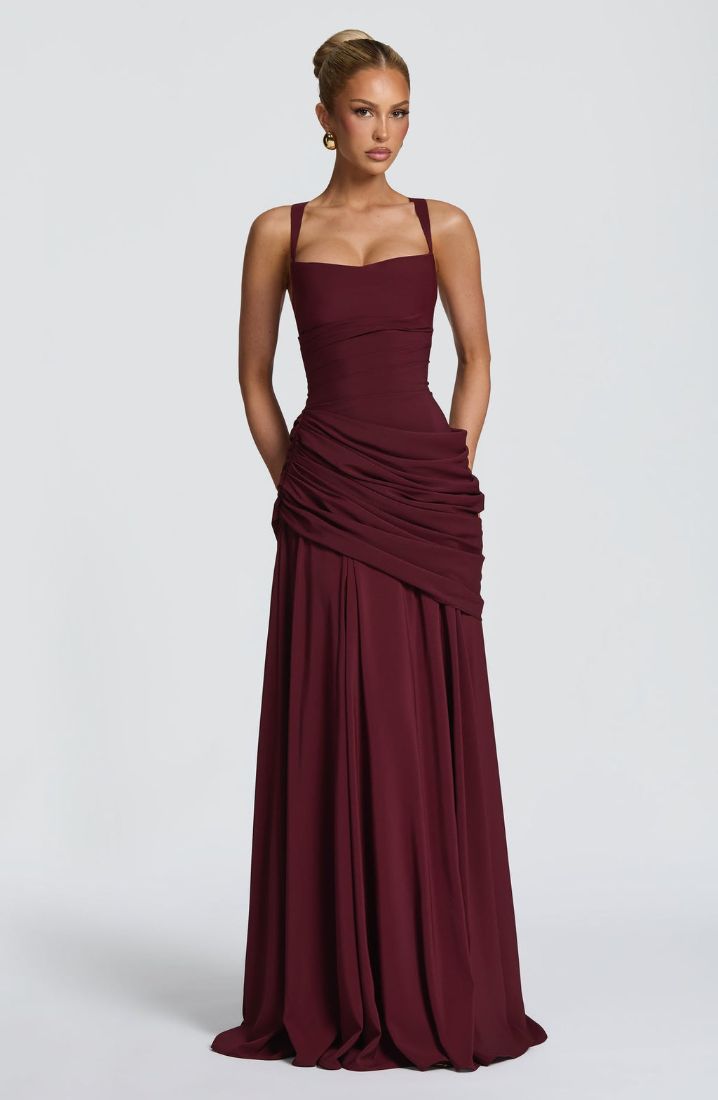 Robe longue Sura — Rouge cerise