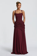 Robe longue Sura — Rouge cerise