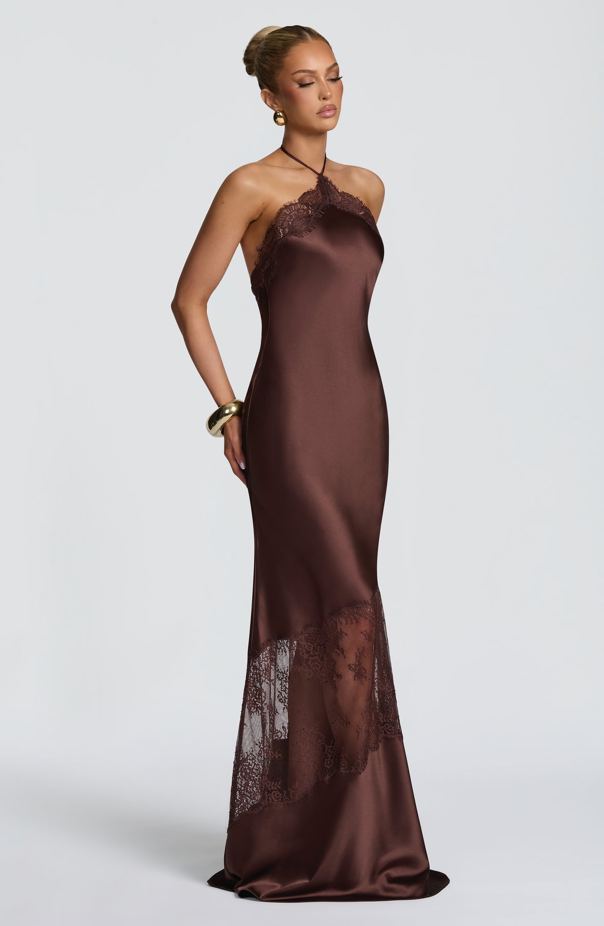 Robe longue Agnetha — Prune — vue 3