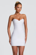 Robe courte Avani Bandage — Blanc