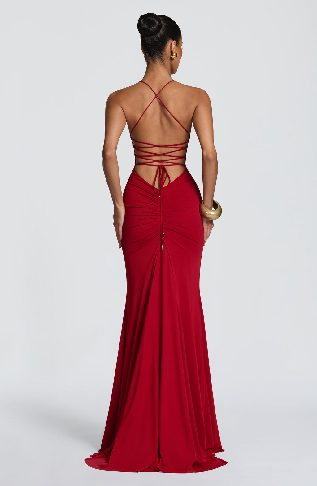 Robe de soirée Olenia — Rouge profond — vue 2