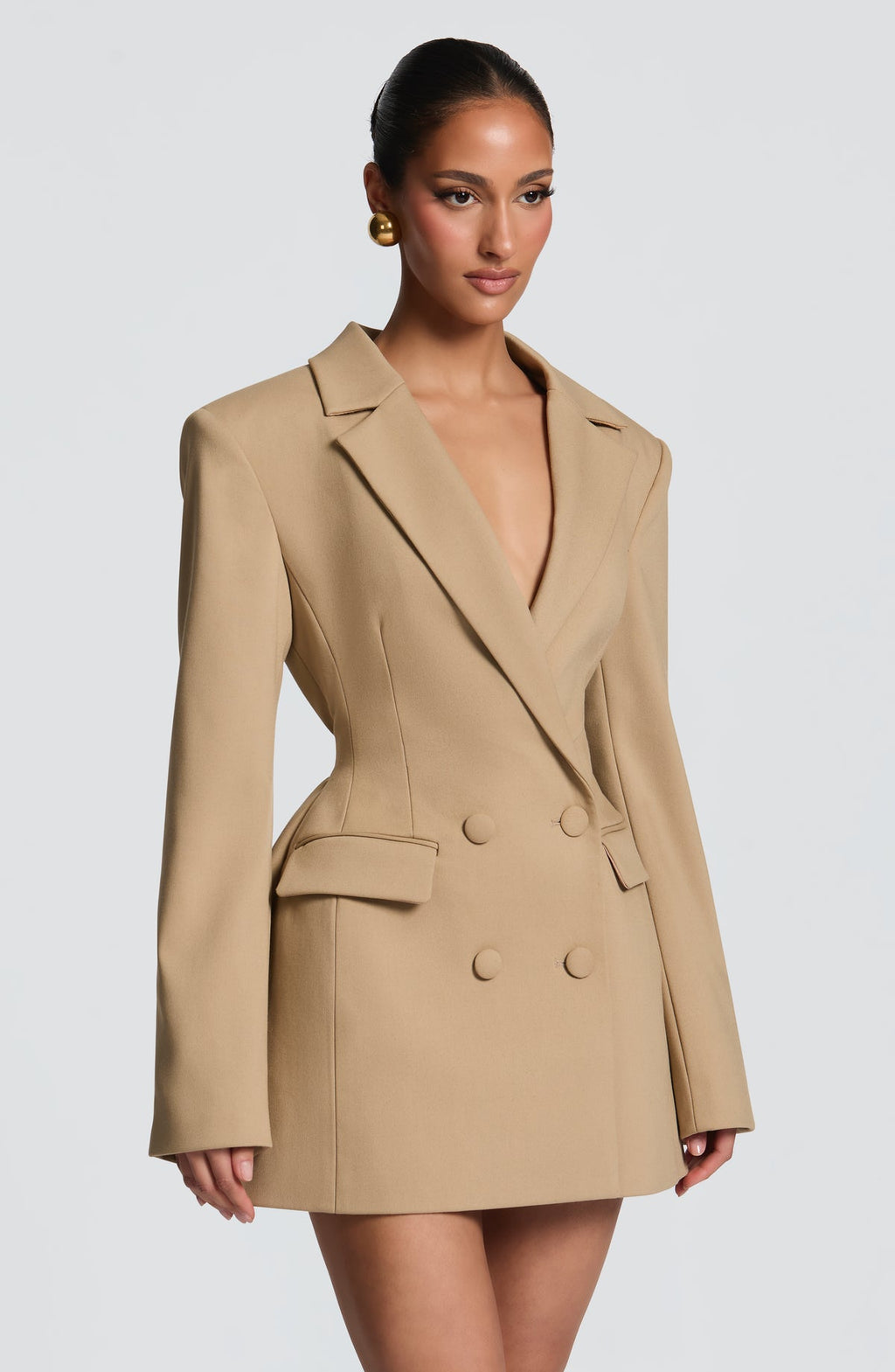 Robe courte Elvira — Sand — vue 4