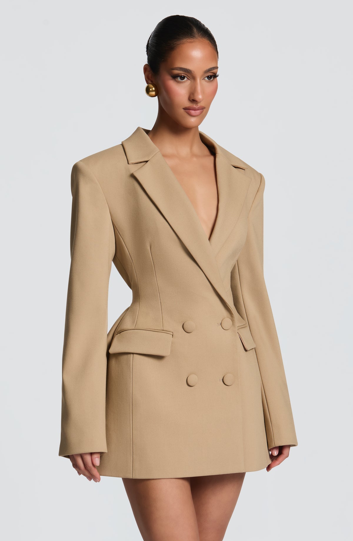 Robe courte Elvira — Sand — vue 4
