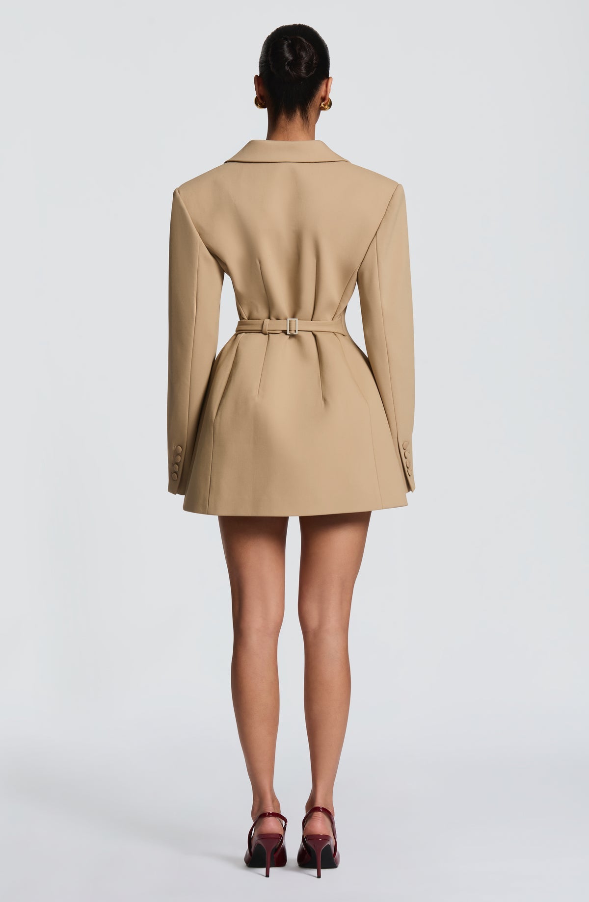 Robe courte Elvira — Sand — vue 3