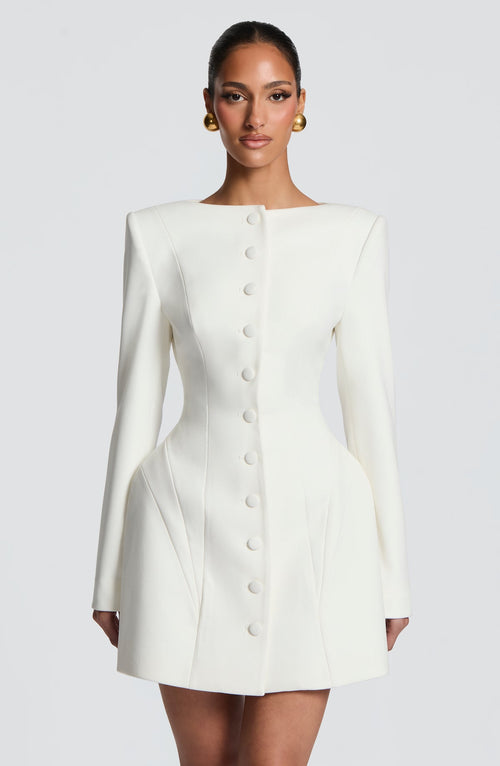 Robe courte Azzurra — Ivoire — vue 2