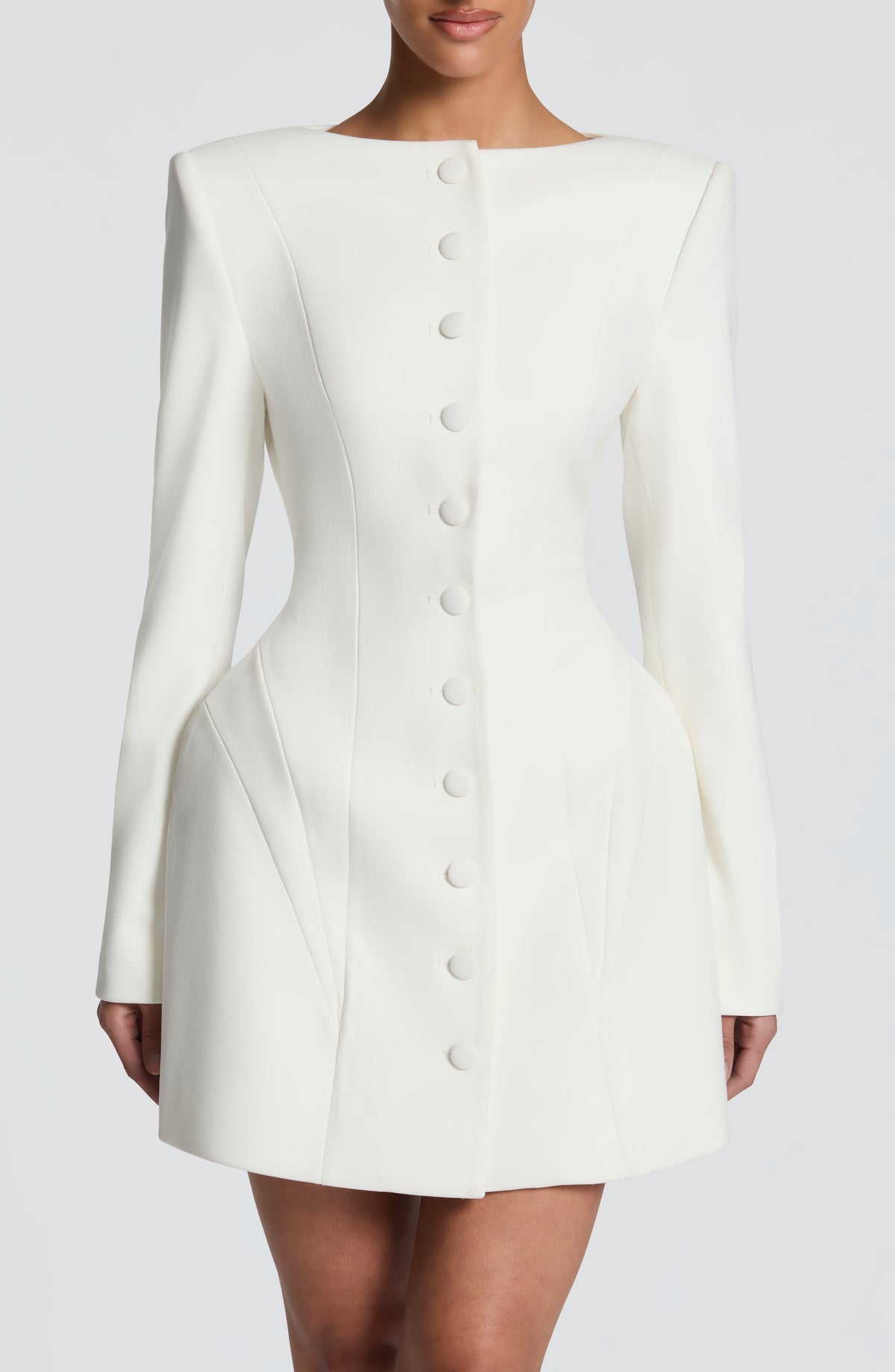 Robe courte Azzurra — Ivoire — vue 4