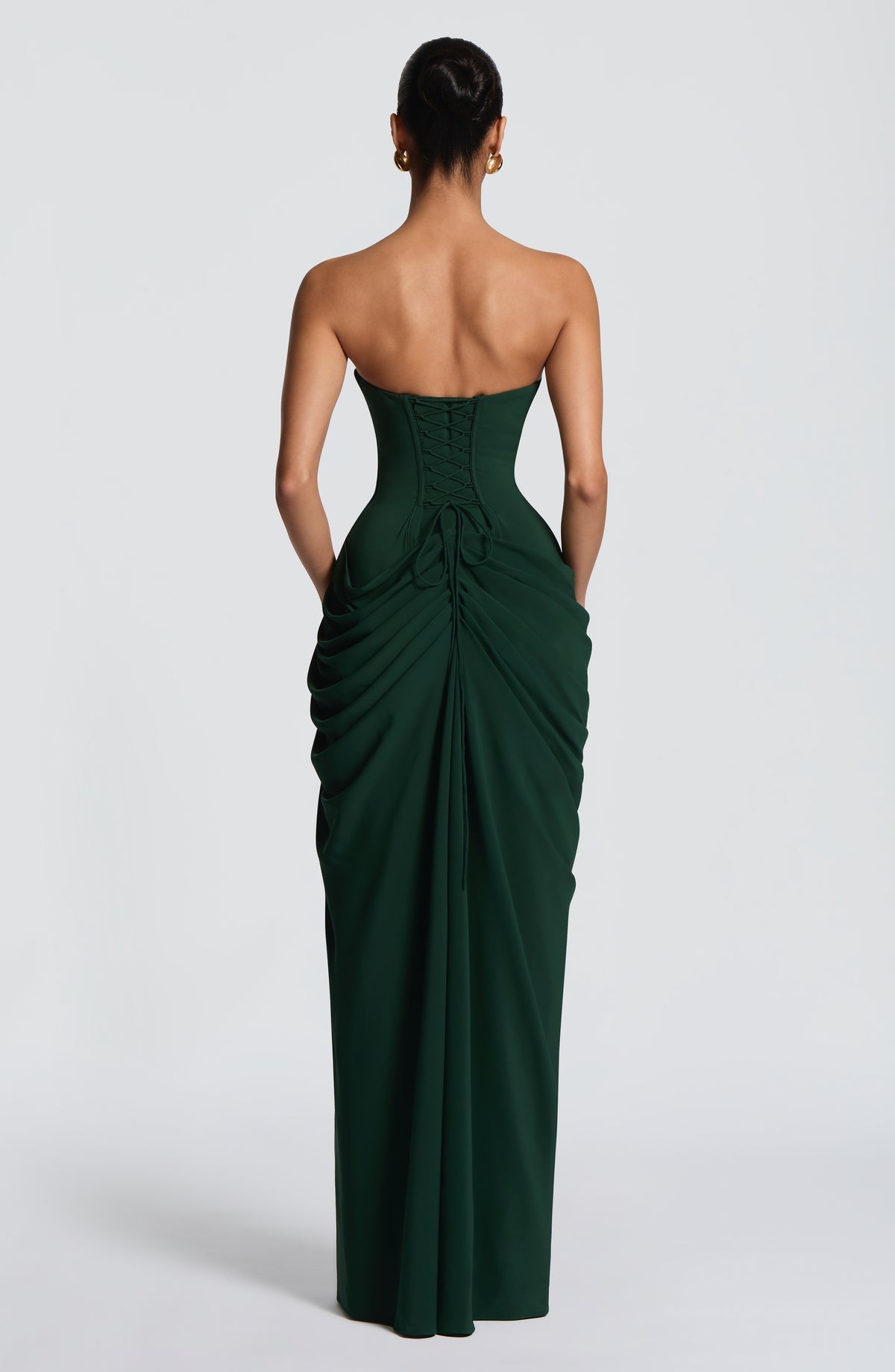 Robe longue Cyra — Émeraude — vue 2