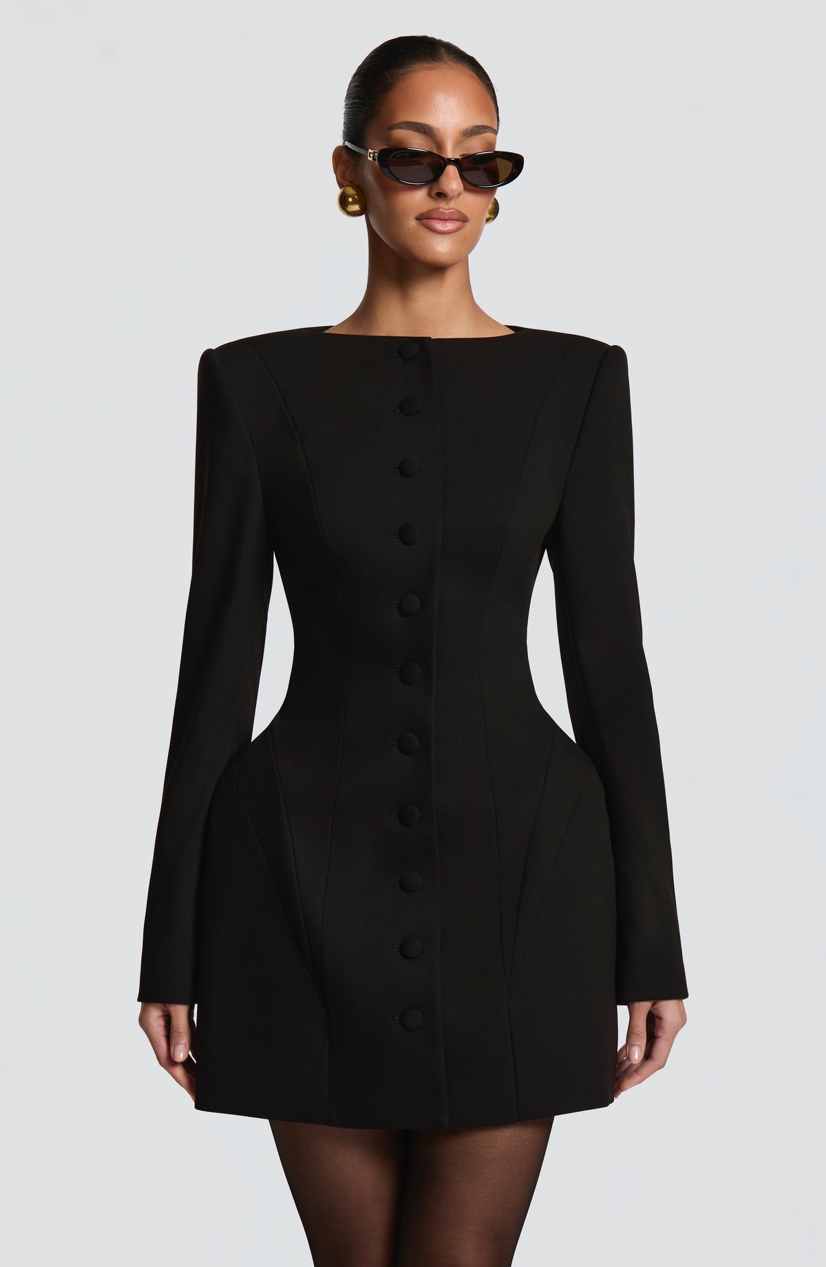 Robe courte Azzurra — Noir