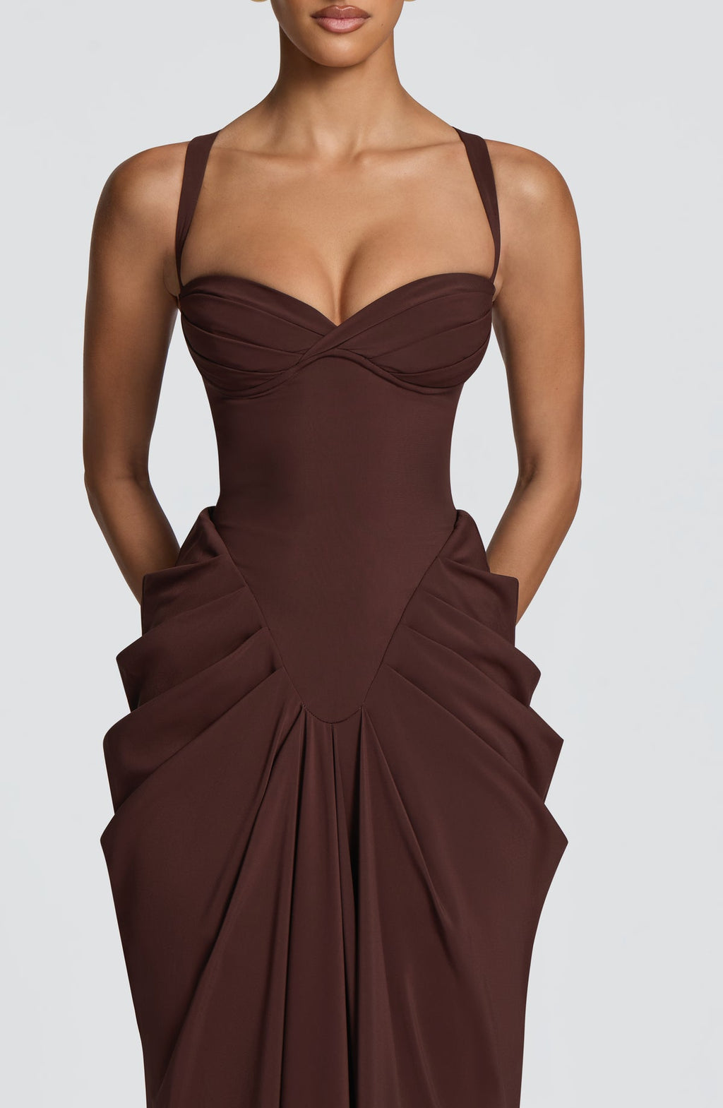 Robe longue Lucille — Prune — vue 4