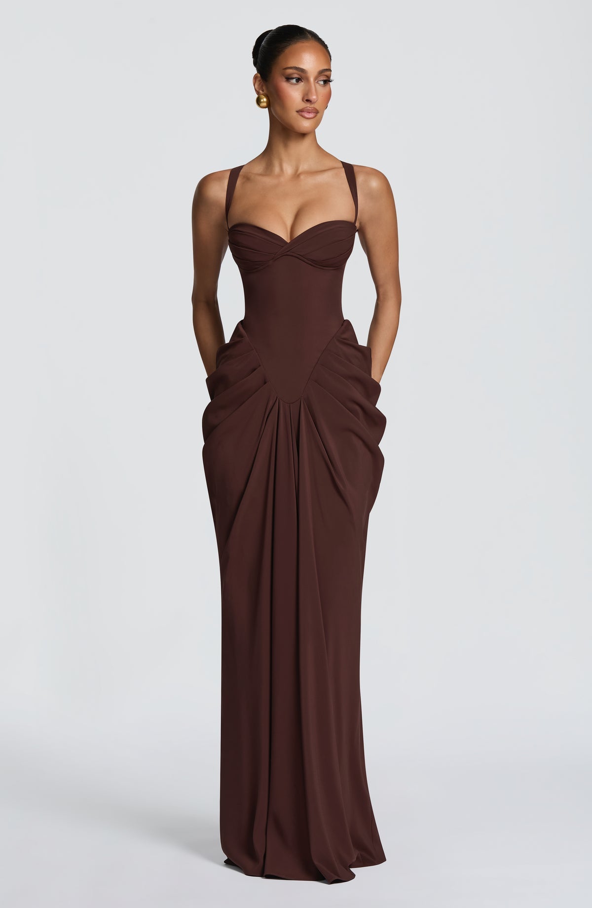 Robe longue Lucille — Prune
